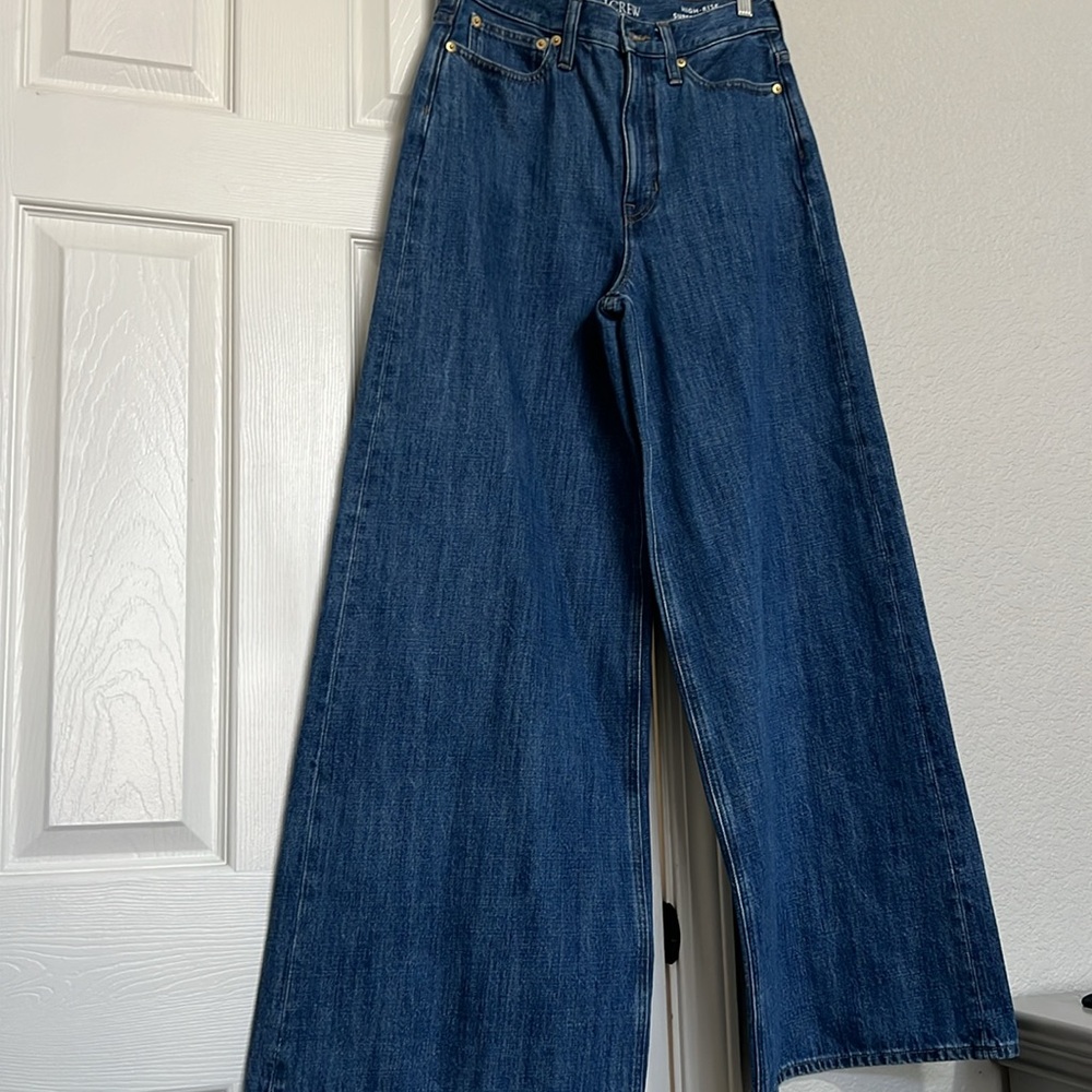 Size 27 J Crew Super Wide Leg Jeans